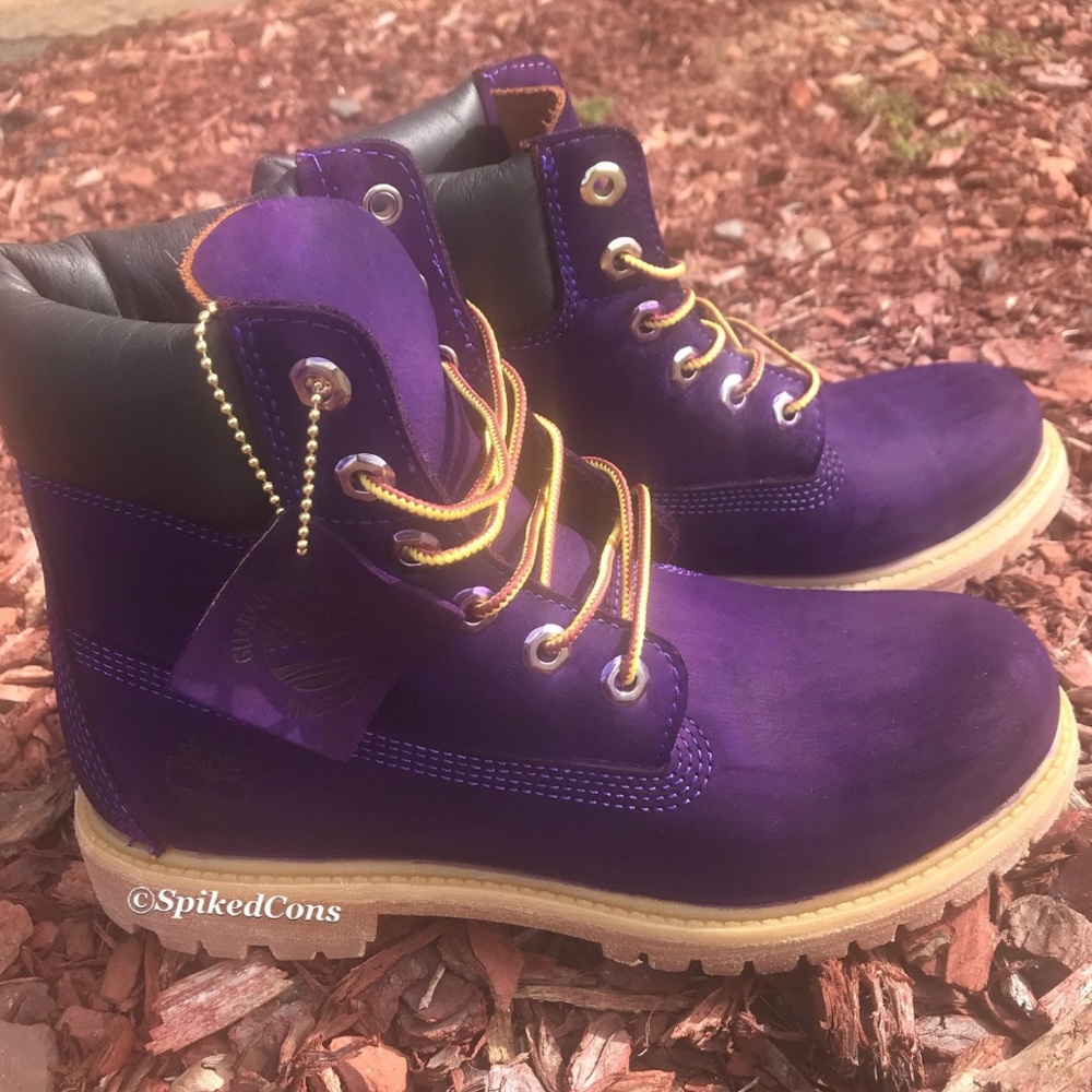 Purple Women's Timberland Boots-Chstom